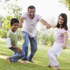 Father playing with Children