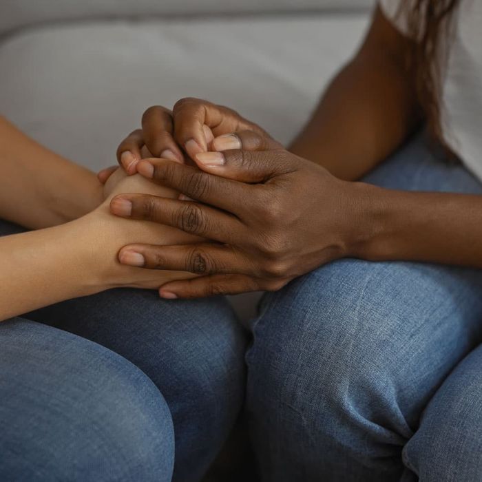 A friend comforting a Friend